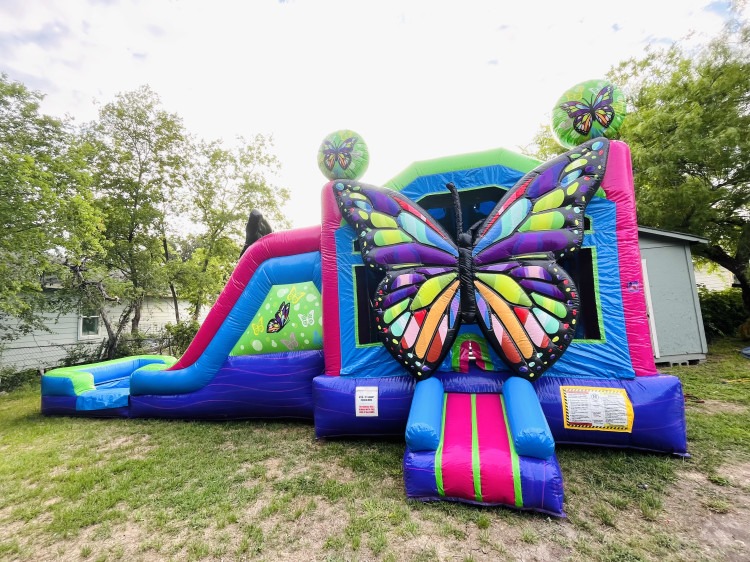 3D Butterfly bounce house wet/dry